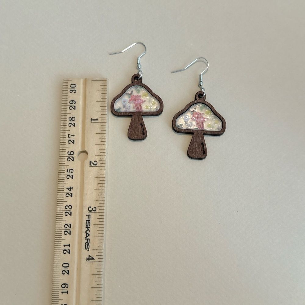 Mushroom earrings M860 - Picture 4 of 4